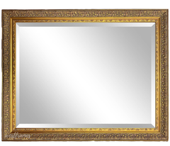 Majesty French Ornate Embossed Framed Wall Mirror Antique Gold Finish - West Frames