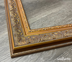 Majesty French Ornate Embossed Wood Picture Frame Antique Gold