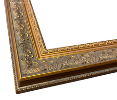 Majesty French Ornate Embossed Wood Picture Frame Antique Gold