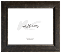 Marcello Rustic Distressed Dark Charcoal Brown Wall Picture Frame - West Frames