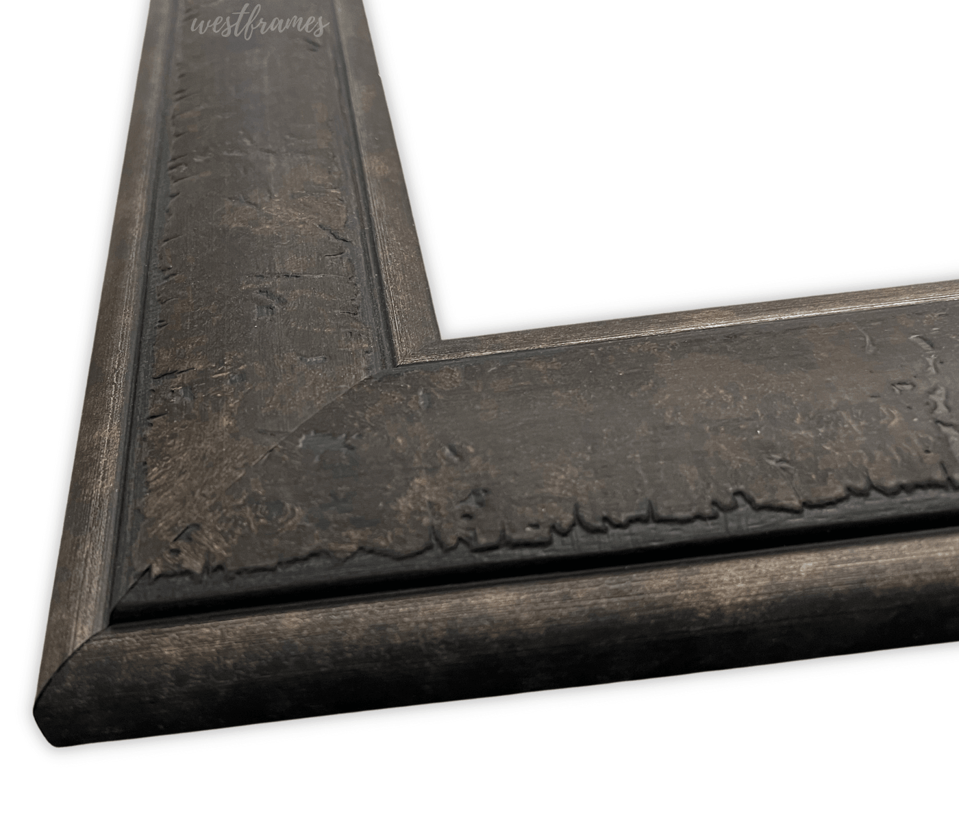 Marcello Rustic Distressed Dark Charcoal Brown Wall Picture Frame - West Frames