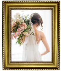 Montana Antique Gold Picture Frame - 2.25" Wide | Classic Rope & Beaded Design - West Frames