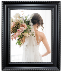 Montana Black Picture Frame - 2.25" Wide | Classic Rope & Beaded Design