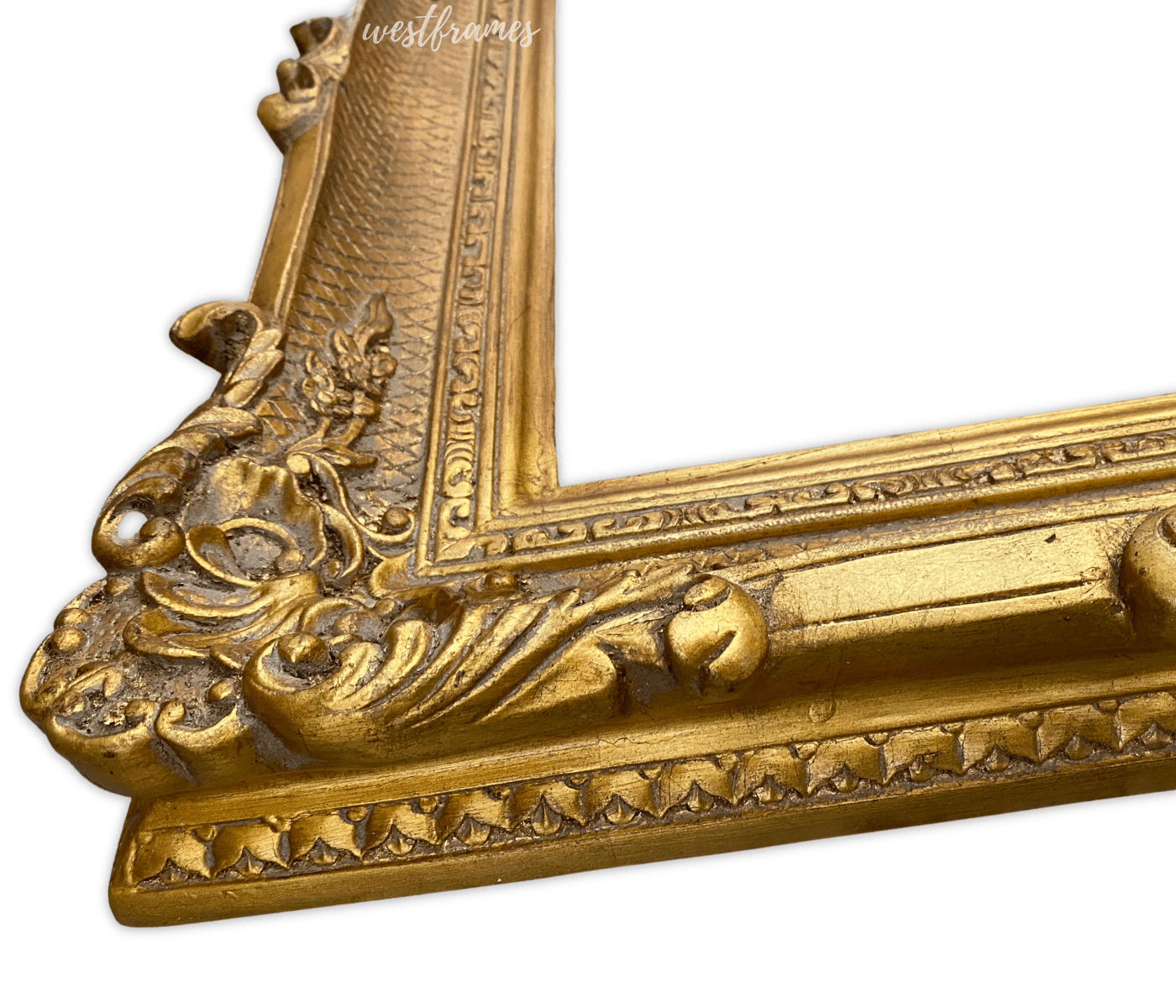 Napoleon French Baroque Rococo Ornate Wood Wall Picture Frame Antique Gold - West Frames