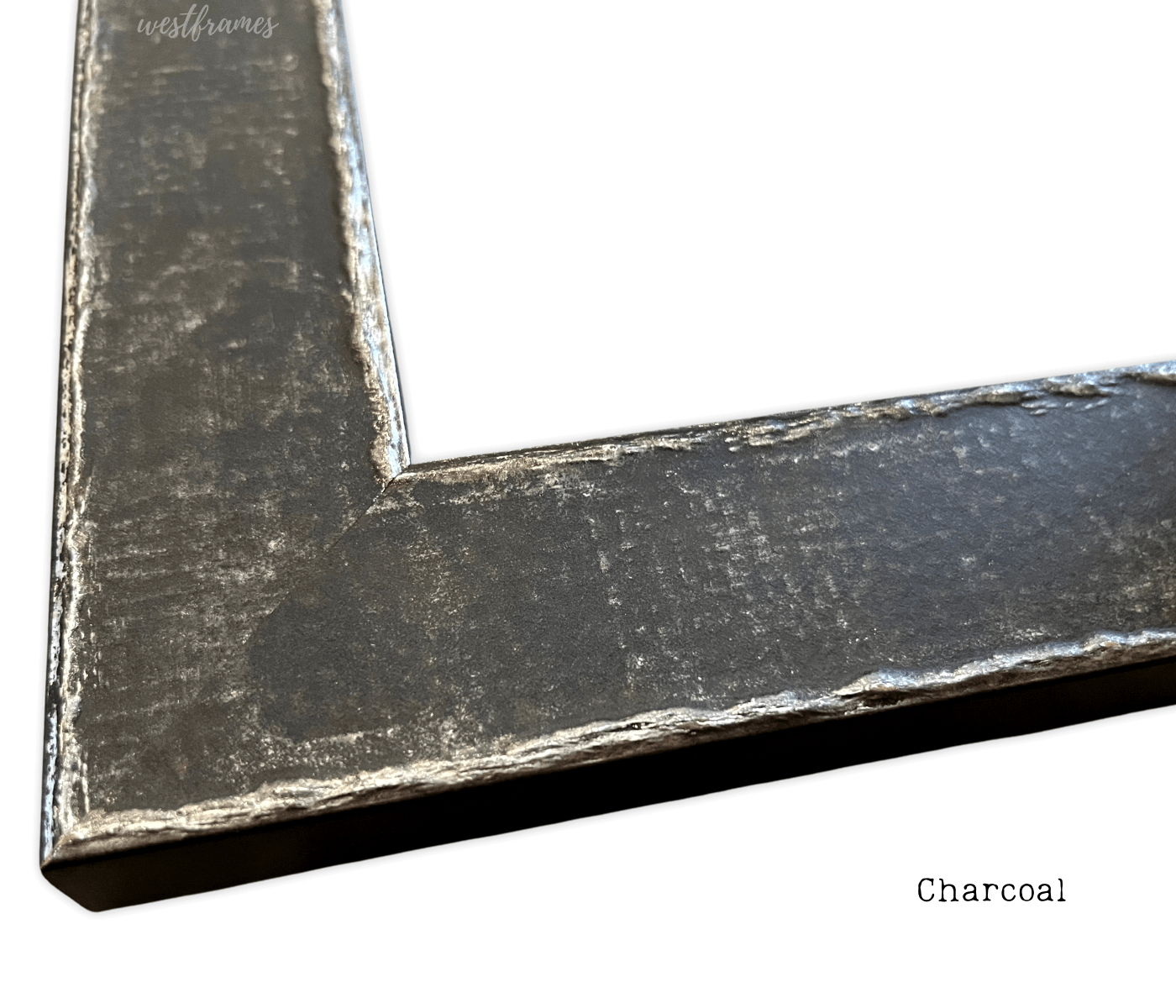 Neo Urban Industrial Distressed Rustic Dark Grey Charcoal Wood Picture Frame - West Frames