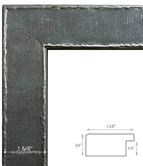 Neo Urban Industrial Distressed Rustic Steel Grey Wood Picture Frame - West Frames