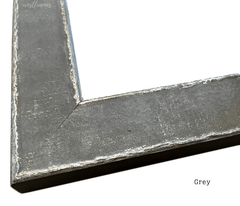 Neo Urban Industrial Distressed Rustic Steel Grey Wood Picture Frame - West Frames
