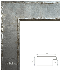 Neo Urban Industrial Distressed Rustic Steel Pewter Silver Wood Picture Frame - West Frames