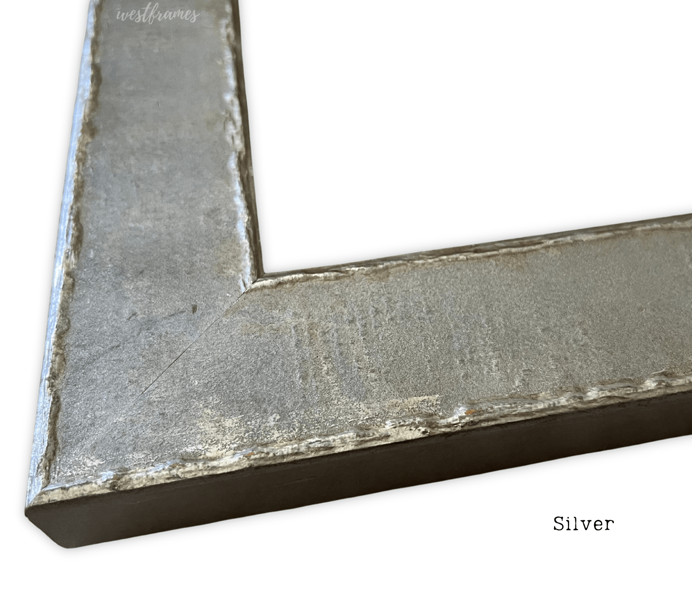 Neo Urban Industrial Distressed Rustic Steel Pewter Silver Wood Picture Frame - West Frames