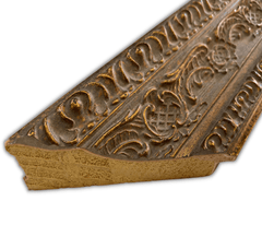 Parisienne French Ornate Embossed Wood Picture Frame Antique Gold Patina Finish - West Frames