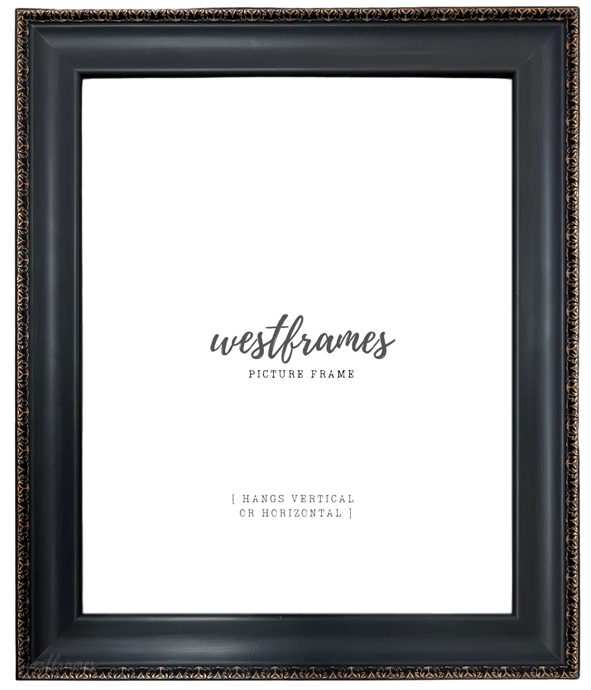 Pierre Vintage Black Ornate Gold 2.25 Inch Wide Wall Picture Frame - West Frames