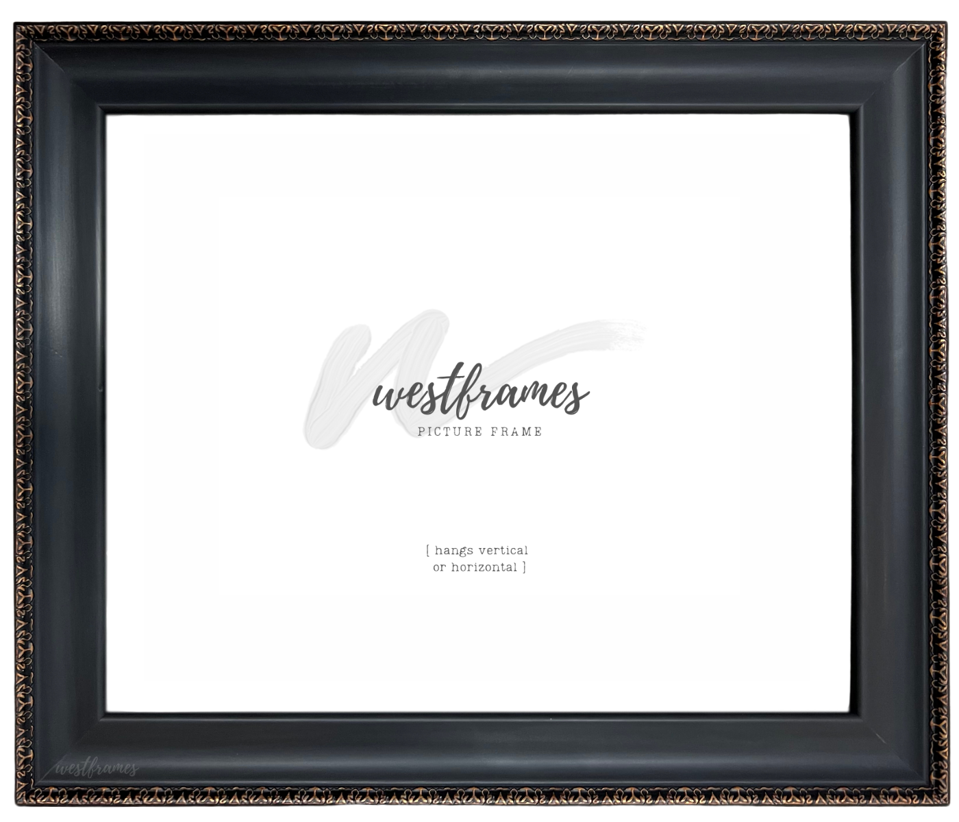 Pierre Vintage Black Ornate Gold 2.25 Inch Wide Wall Picture Frame - West Frames