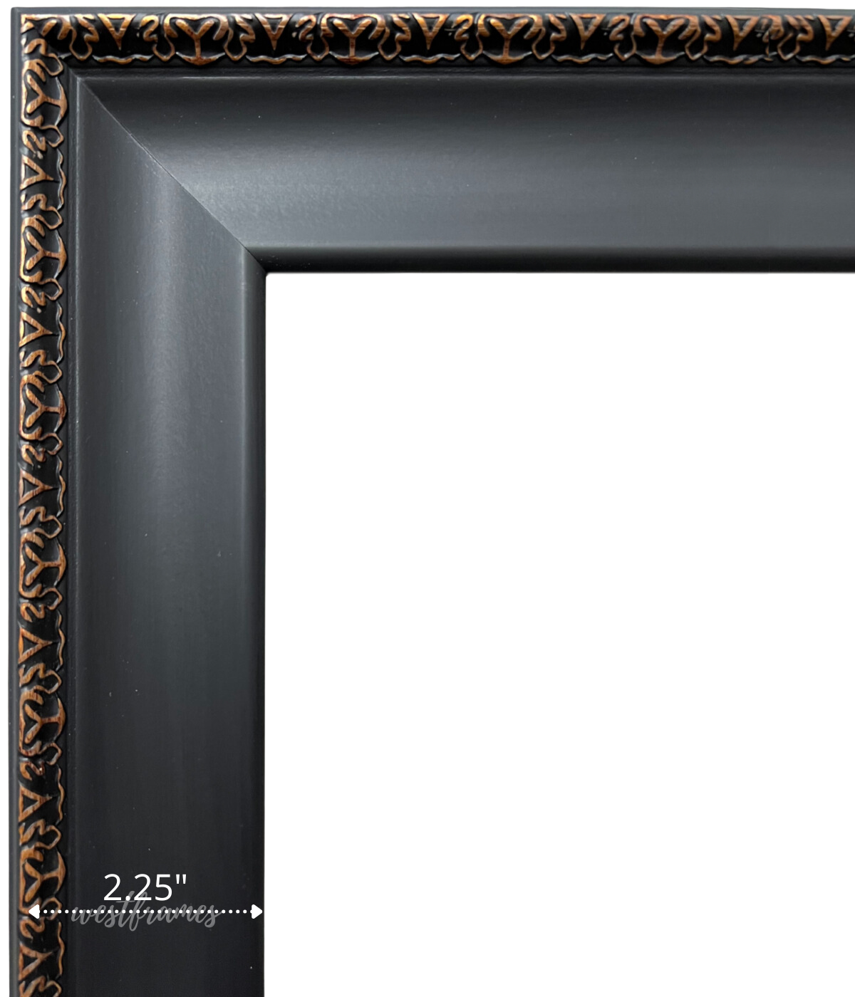 Pierre Vintage Black Ornate Gold 2.25 Inch Wide Wall Picture Frame - West Frames