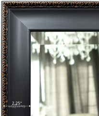 Pierre Vintage Black Ornate Gold Framed Wall Mirror - West Frames