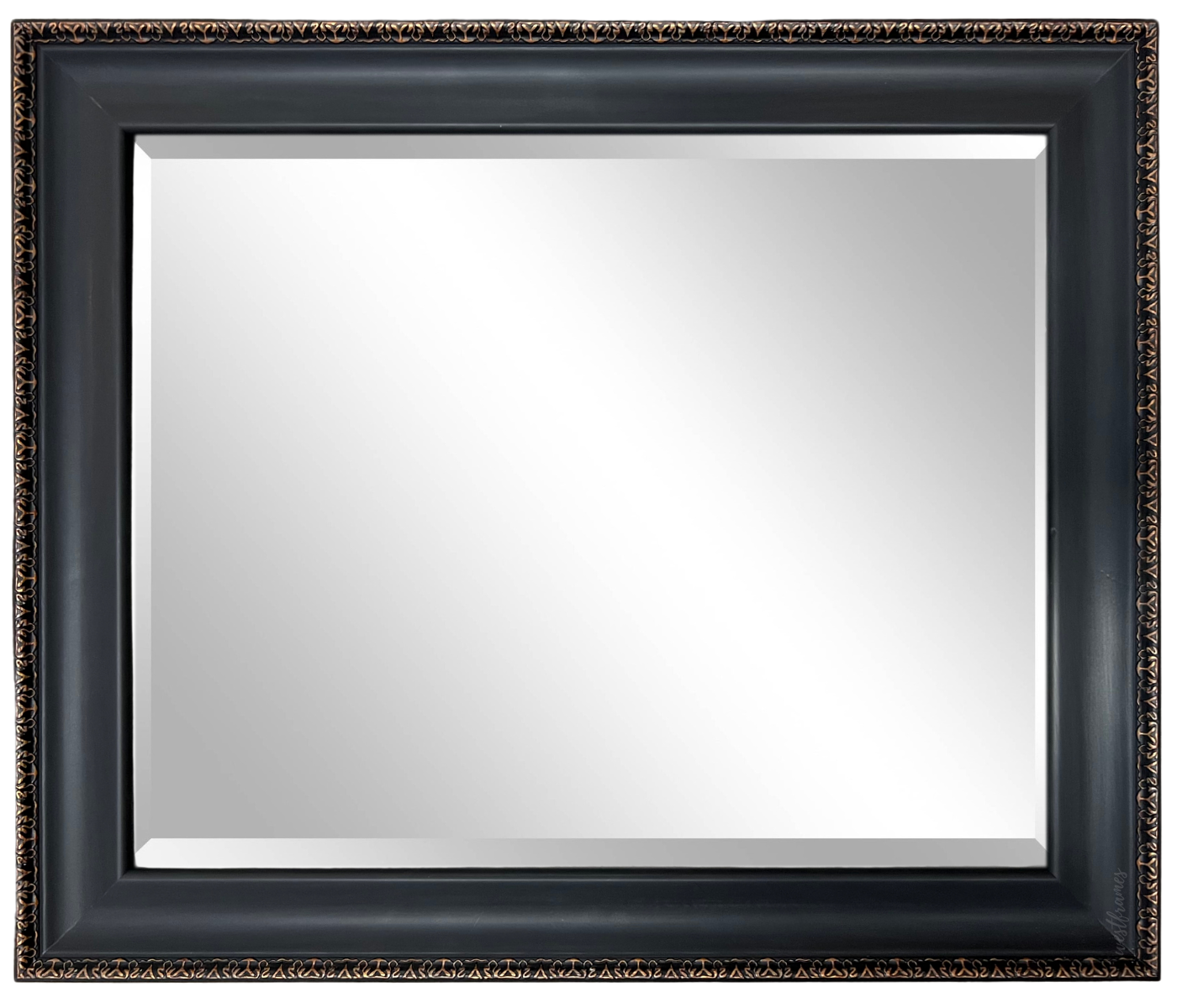 Pierre Vintage Black Ornate Gold Framed Wall Mirror - West Frames