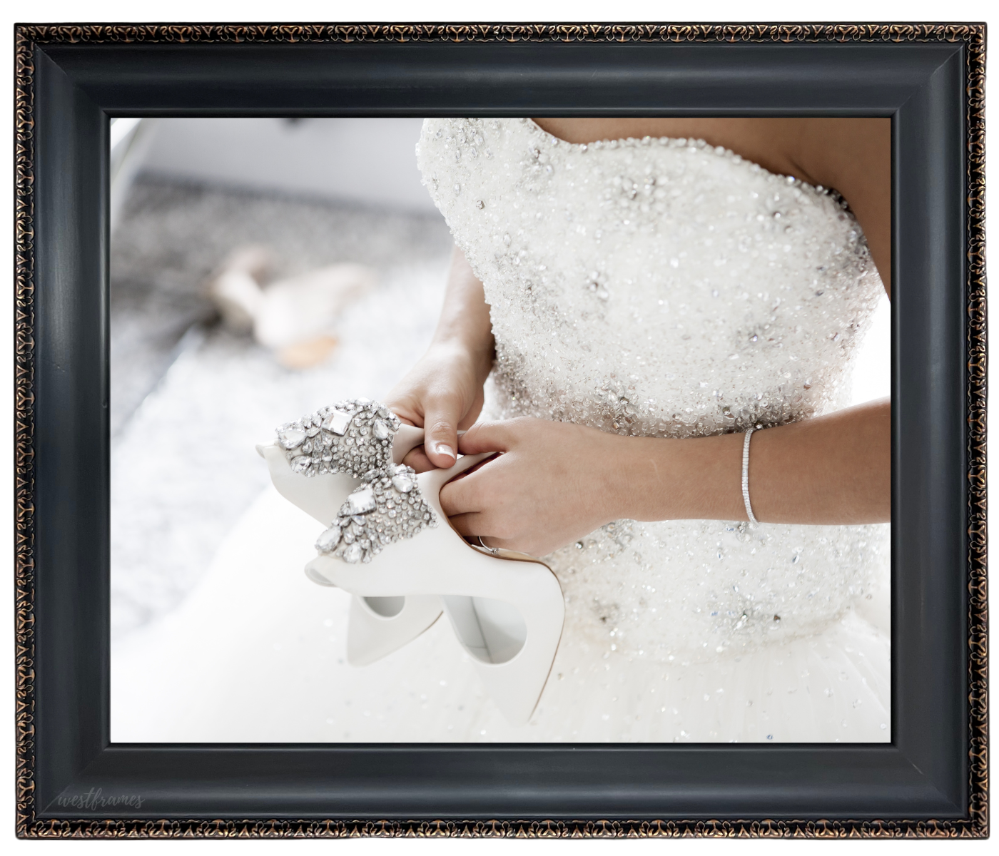 Pierre Vintage Black Ornate Gold Wall Gallery Picture Frame - West Frames