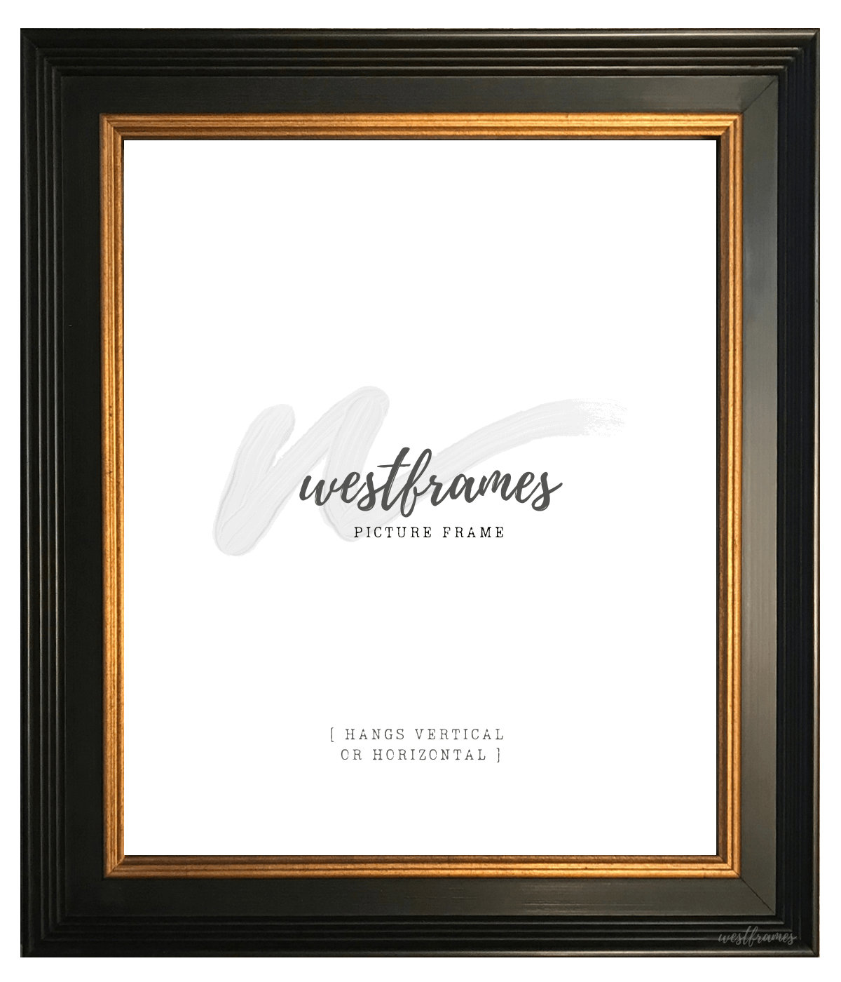Regal Vintage Black with Gold Wood Wall Picture Frame - West Frames