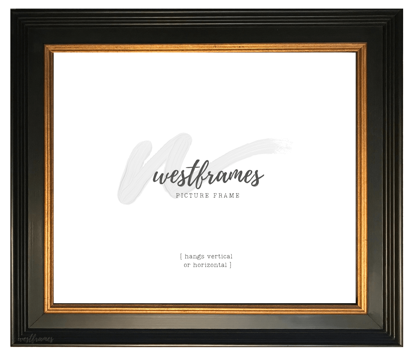Regal Vintage Black with Gold Wood Wall Picture Frame - West Frames