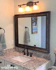 Santino Aged Bronze Black Accent Framed Wall Mirror - West Frames