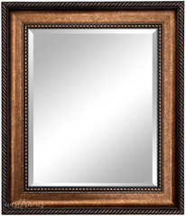 Santino Dark Golden Brown Framed Wall Mirror - West Frames