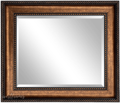 Santino Dark Golden Brown Framed Wall Mirror - West Frames