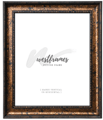 Santino Traditional Classic Aged Bronze Black Wall Picture Frame - West Frames