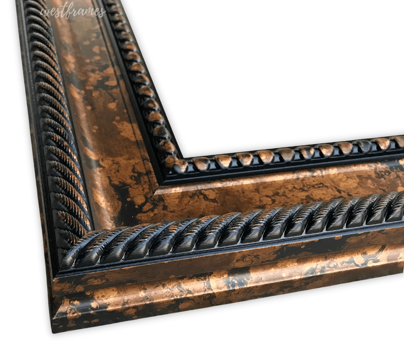 Santino Traditional Classic Aged Bronze Black Wall Picture Frame - West Frames