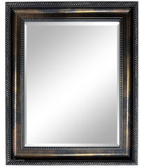 Santino Black Copper Beaded Edge Decorative Wall Mirror