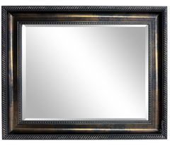 Santino Black Copper Beaded Edge Decorative Wall Mirror