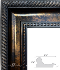 Santino Black Copper Beaded Edge Wall Picture Frame