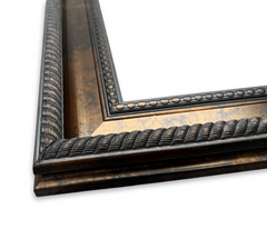 Santino Black Copper Beaded Edge Decorative Wall Mirror
