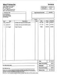 Custom Order - Invoice # 4110