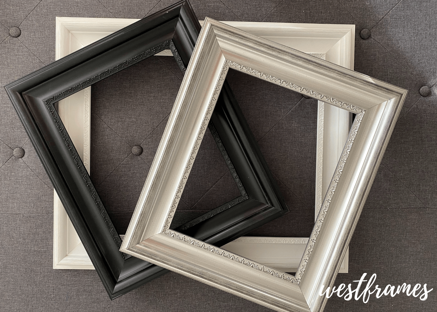 Stella Cottage French Shabby Ornate White Finish Wall Picture Frame - West Frames