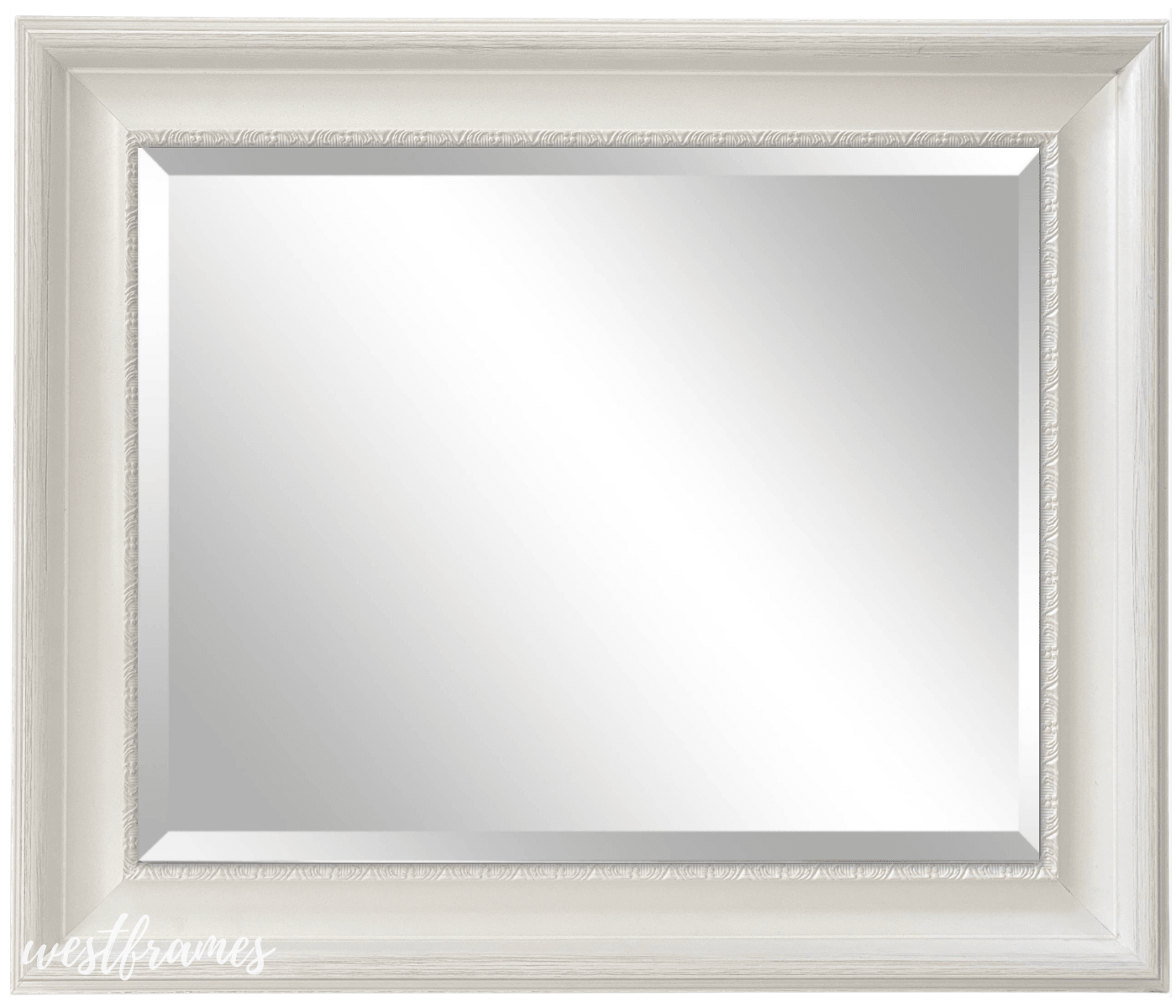 Stella Cottage French Shabby Ornate White Framed Wall Mirror - West Frames