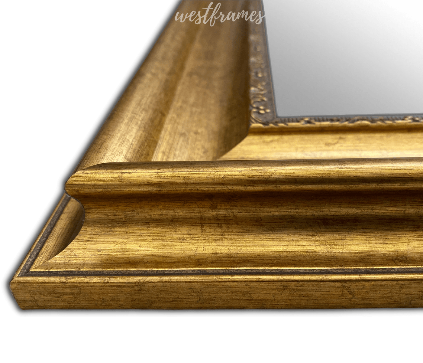 Stella Modern Vintage Gold Ornate Framed Wall Mirror - West Frames