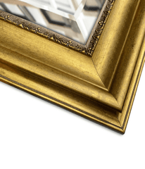 Stella Modern Vintage Gold Ornate Framed Wall Mirror - West Frames