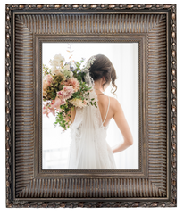 Vera Museum Gallery Ornate Beaded Antique Copper Brown Picture Frame - West Frames