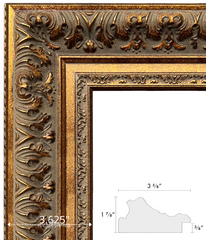 Victoria French Ornate Embossed Wood Picture Frame Antique Gold - West Frames