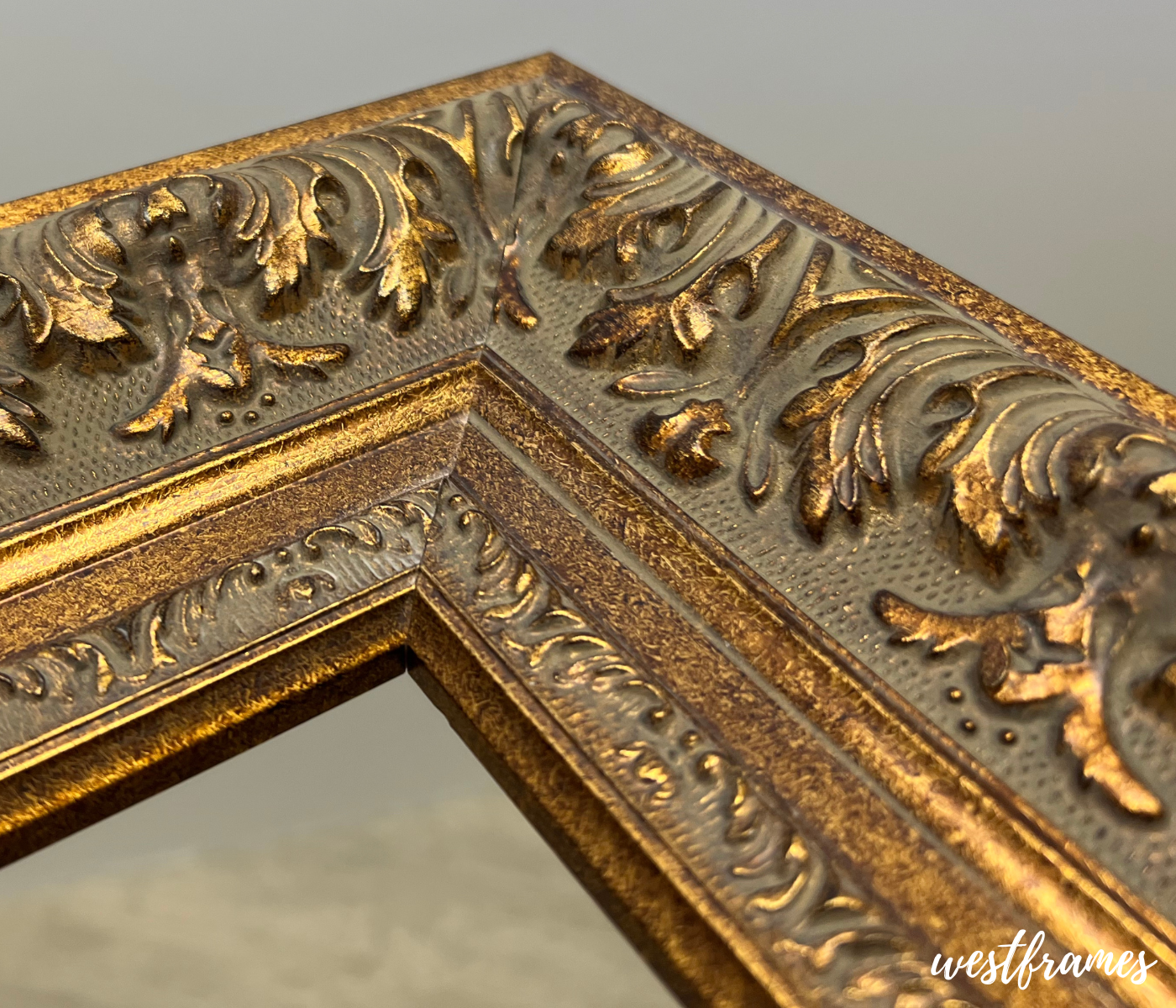 Victoria French Ornate Embossed Wood Picture Frame Antique Gold - West Frames
