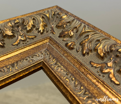 Victoria French Ornate Embossed Wood Picture Frame Antique Gold - West Frames