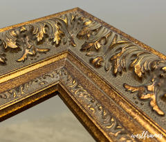 Victoria French Ornate Embossed Wood Picture Frame Antique Gold