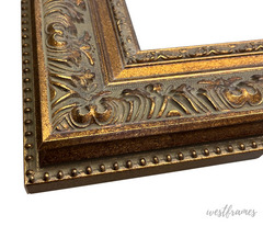 Victoria French Ornate Embossed Wood Picture Frame Antique Gold