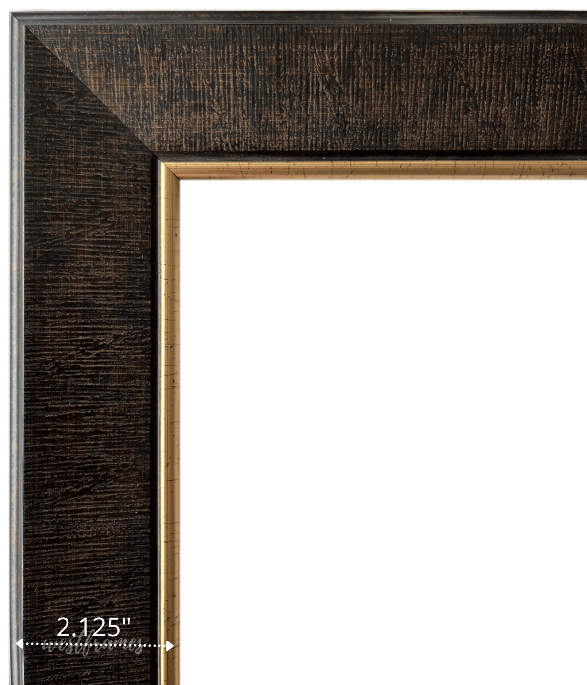 Kennedy Distressed Brown Gold Wall Picture Frame - West Frames