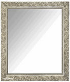 Bella French Ornate Embossed Framed Wall Mirror Antique Silver Gold Finish - West Frames