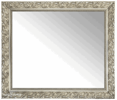 Bella French Ornate Embossed Framed Wall Mirror Antique Silver Gold Finish - West Frames