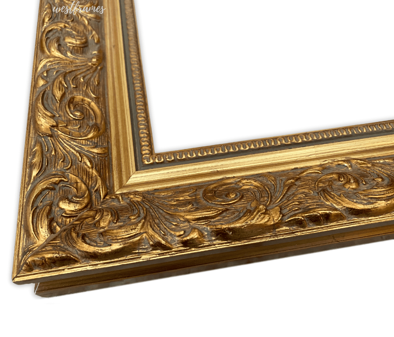 West Frames Bella French Ornate Embossed Wood Wall Picture Frame Antique high quality Bronze 2.5