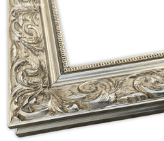 Bella French Ornate Embossed Wood Picture Frame Antique Silver Gold - West Frames