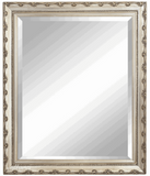 Camilla French Ornate Antique Silver Champagne Wood Framed Wall Mirror - West Frames