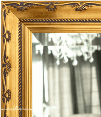 Camilla French Ornate Wood Framed Leaner Floor Mirror - West Frames