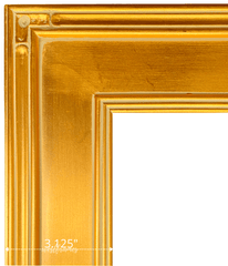 Classic Gold Leaf Wood Plein Air Gallery Closed Corner Picture Frame - West Frames